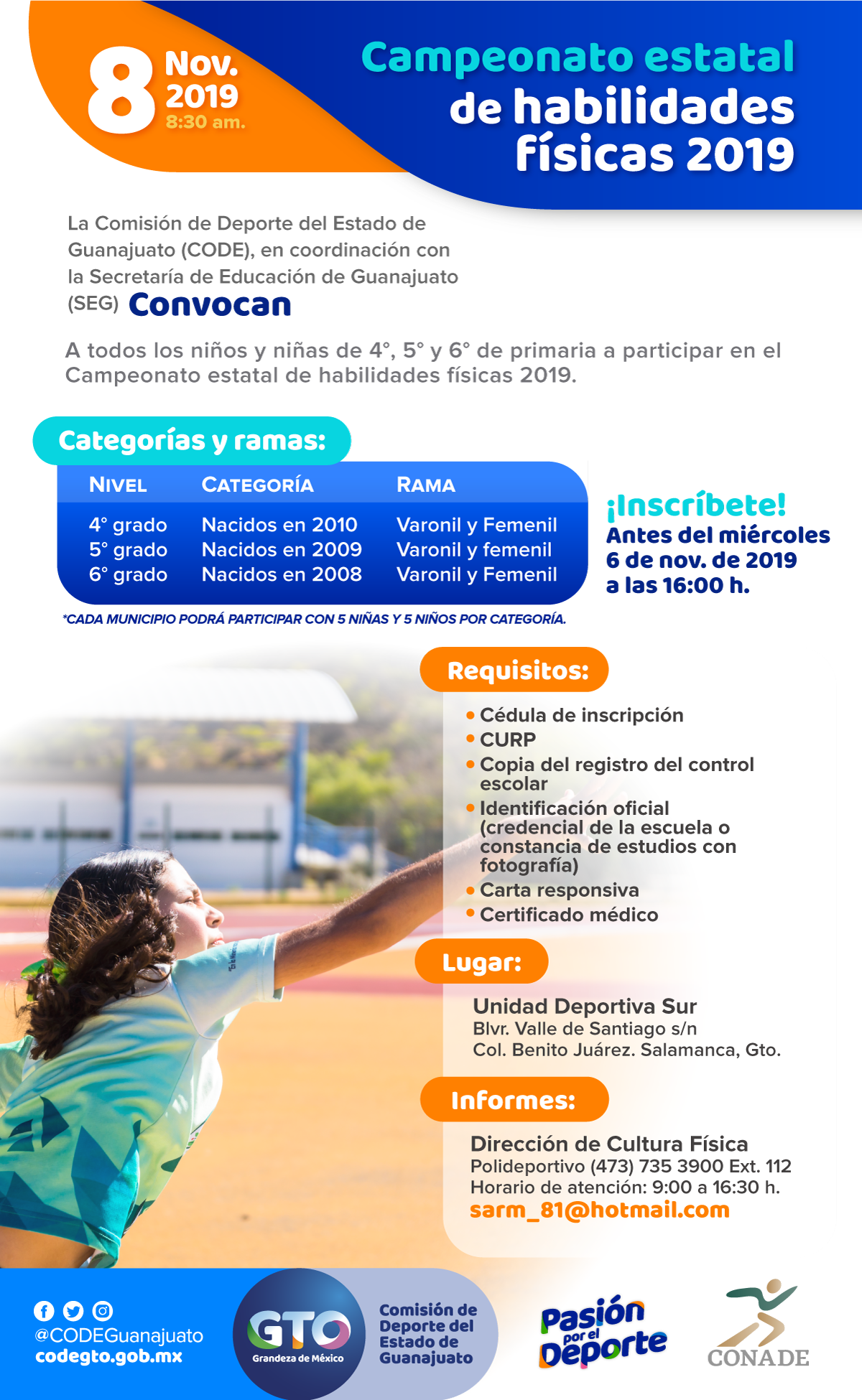 Convocatorias – Comisión de deporte del estado de Guanajuato